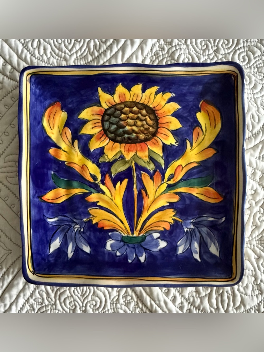 Salad Plate from Tuscan Sunflower 🌻 Collection by Maxcera 9”